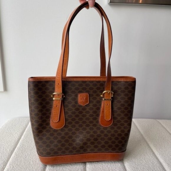Celine Macadam Leather Tote Bag - Picture 3 of 12